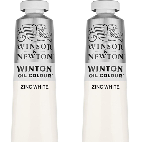 2PK Winsor & Newton 200ml Winton Oil Colour Paint Tube Zinc White