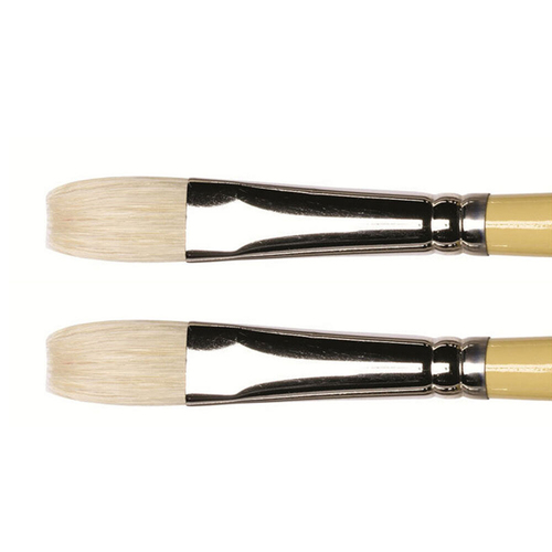 2PK Winsor & Newton Artists Hog Short Flat/Bright Paint Brush - Size 6