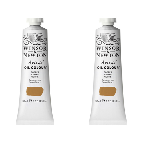 2PK Winsor & Newton Artists Oil Colour 37ml Paint Tube Copper Series 2