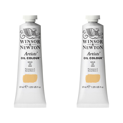 2PK Winsor & Newton Artists Oil Colour 37ml Paint Tube Gold Series 2