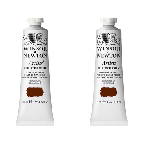 2PK Winsor & Newton Artists Oil Colour 37ml Paint Tube Mars Violet Deep S2