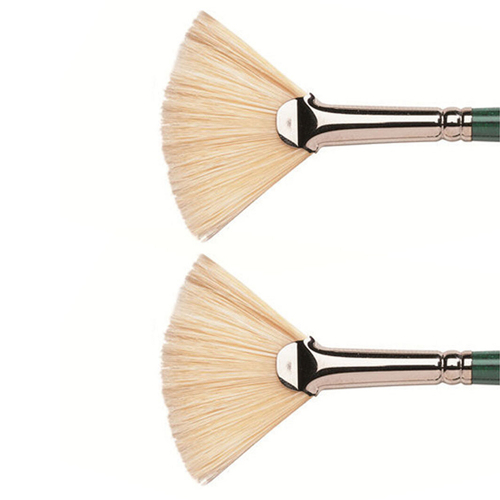 2PK Winsor & Newton WOC Winton Hog Fan Paint Brush - Size 3