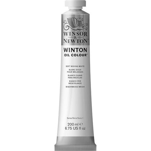 Winsor & Newton 200ml Winton Oil Colour Paint Tube Soft Mixing White