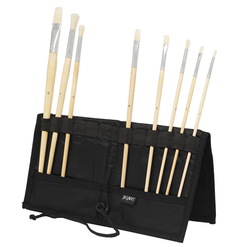 Jasart 12-Brush Holder Storage Organiser Wallet 35x32cm - Black