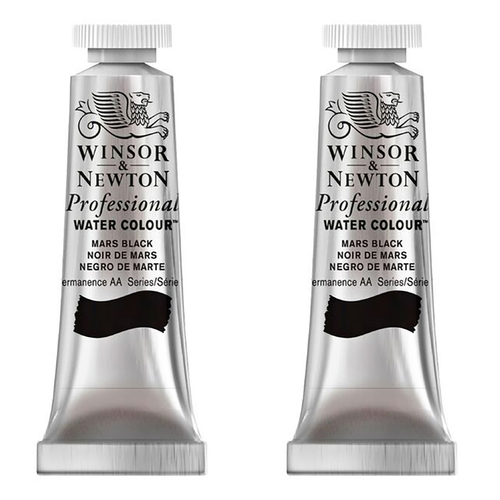 2PK Winsor & Newton 14ml Professional Watercolour Tube Mars Black S1