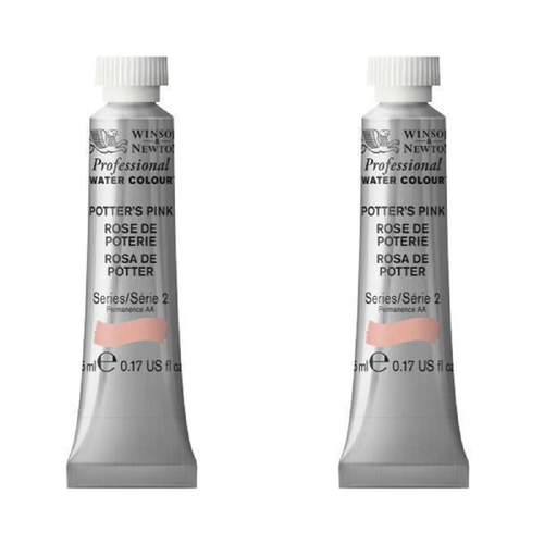 2PK Winsor & Newton 14ml Professional Watercolour Tube Potter's Pink S2