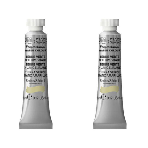 2PK Winsor & Newton 14ml Pro Watercolour Tube Terre Verte Yellow Shade S1