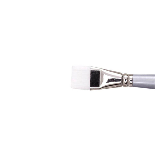 Jasart White Taklon Short Flat Paint Brush - Size 1/2