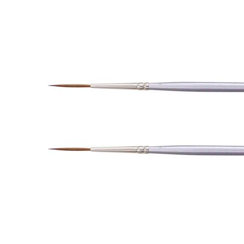 2PK Jasart Red Sable Long Liner Oil/Watercolour Brush - Size 4