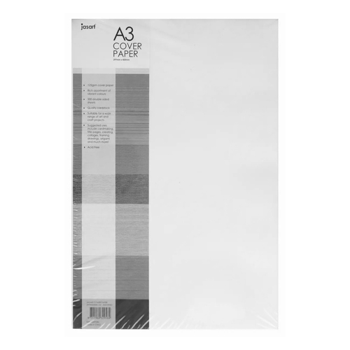 500pc Jasart A3 Cover Paper Double Sided Sheets 125GSM - Red