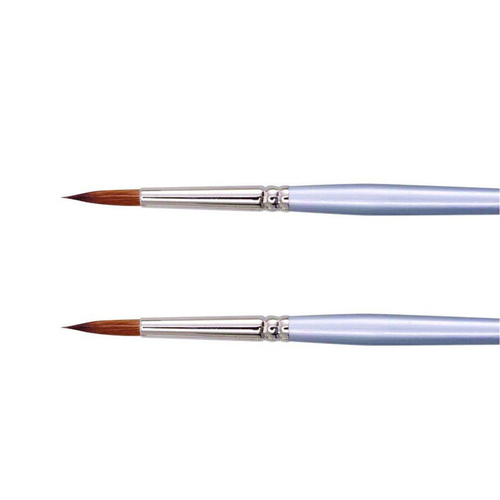 2PK Jasart Red Sable Round Oil/Watercolour Brush - Size 5