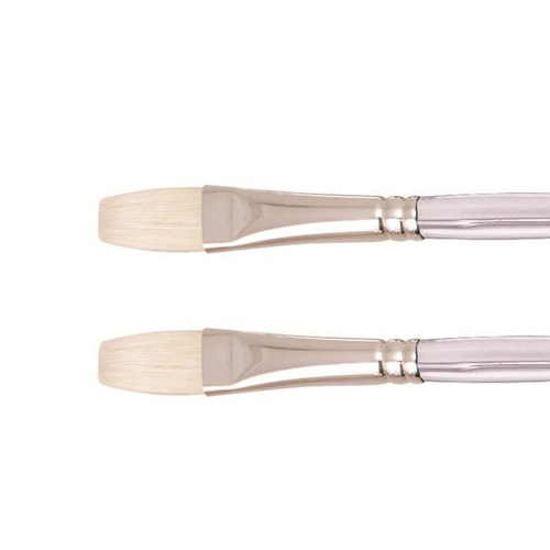 2PK Jasart Interlocking Hog Bristle Flat Brush - Size 12