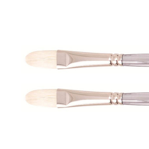 2PK Jasart Interlocking Hog Bristle Filbert Brush - Size 10