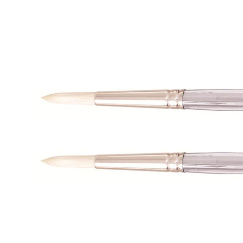 2PK Jasart Interlocking Hog Bristle Round Brush - Size 8