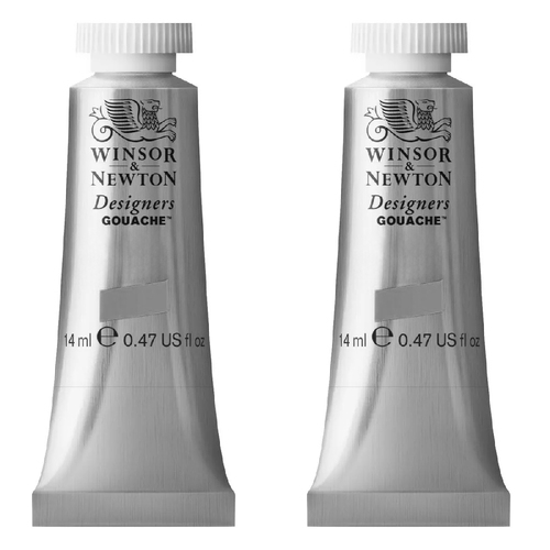 2PK Winsor & Newton 14ml Designers' Gouache Cadmium Yellow S4