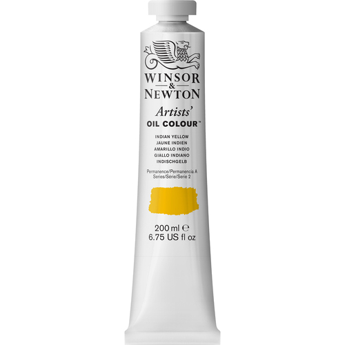 Winsor & Newton Artists Oil Colour 200ml Paint Tube Indian Yellow Series 2