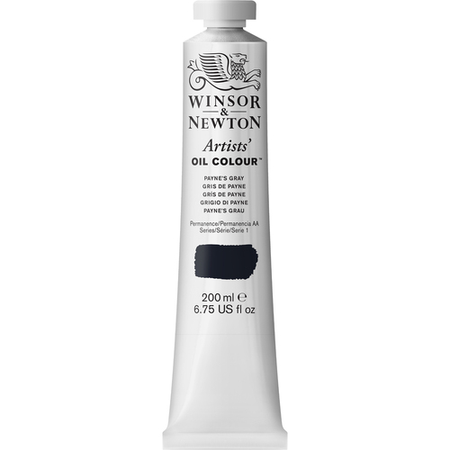 Winsor & Newton Artists Oil Colour 200ml Paint Tube Payne's Gray Series 1