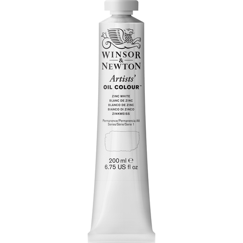 Winsor & Newton Artists Oil Colour 200ml Paint Tube Zinc White Series 1