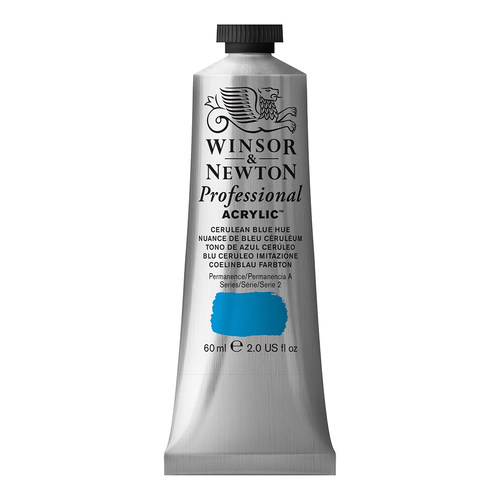 Winsor & Newton 60ml Professional Acrylic Colour Tube Cerulean Blue S5