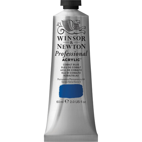 Winsor & Newton 60ml Professional Acrylic Colour Tube Cobalt Blue S4