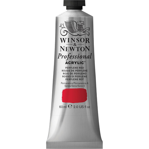 Winsor & Newton 60ml Professional Acrylic Colour Tube Perylene Red S4