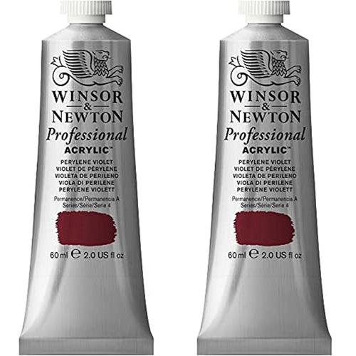 2PK Winsor & Newton 60ml Professional Acrylic Colour Tube Perylene Violet S4