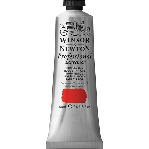 Winsor & Newton 60ml Professional Acrylic Colour Tube Pyrrole Red S4