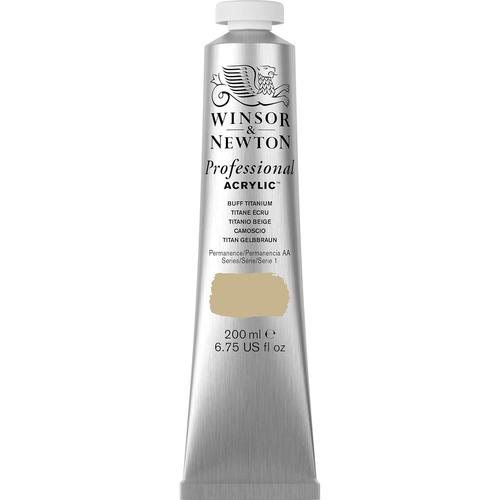 Winsor & Newton 200ml Professional Acrylic Colour Tube Buff Titanium S1