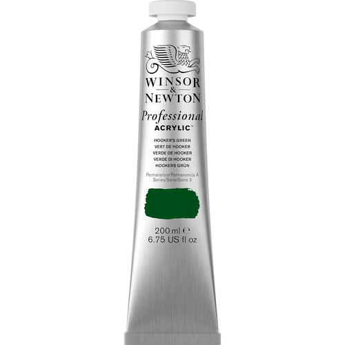 Winsor & Newton 200ml Professional Acrylic Colour Tube Hooker's Green S3