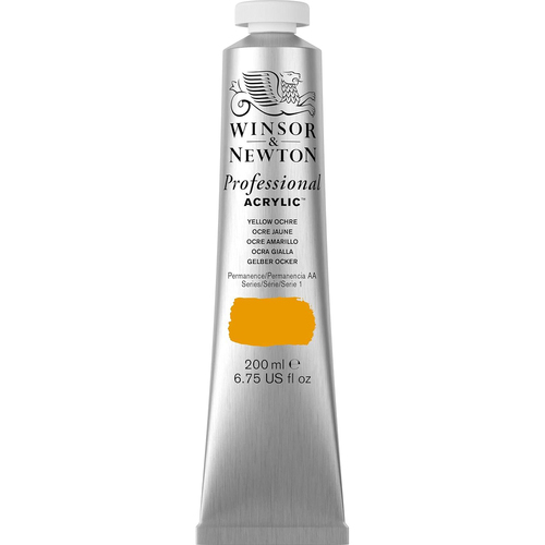 Winsor & Newton 200ml Professional Acrylic Colour Yellow Ochre S1