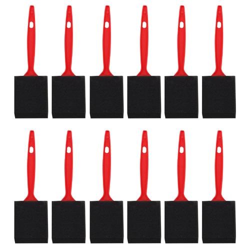 12PK Jasart Foam Sponge Paint Brush Water Based Art/Craft 50mm