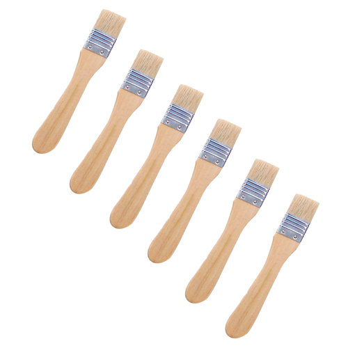 6PK Jasart Hog Bristle Series 713 Flat Head Brush - Size 2