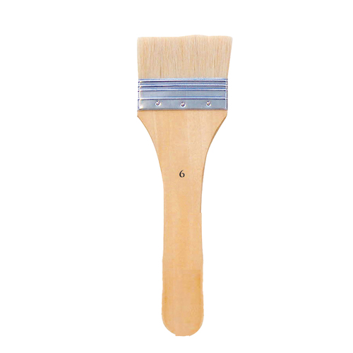 Jasart Hog Bristle Series 713 Flat Head Brush - Size 6