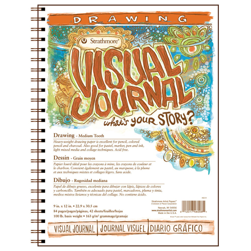 Strathmore Visual Art Journal Drawing Diary 9'' x 12'' 48 Page