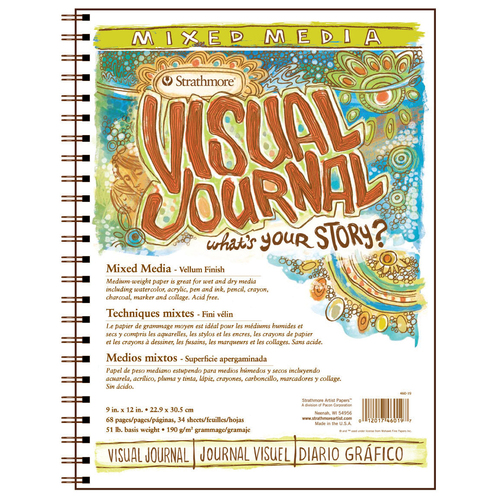 Strathmore Visual Art Journal Mixed Media - 9'' x 12'' 48 Page