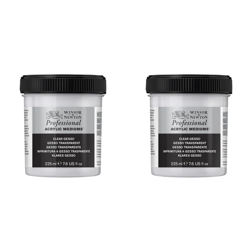 2PK Winsor & Newton 225ml Professional Acrylic Gesso - Clear