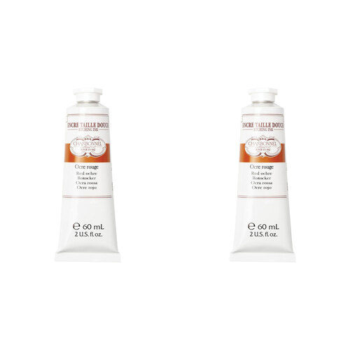 2PK Charbonnel 60ml Etching Ink Paint Tube S1 - Red Ochre