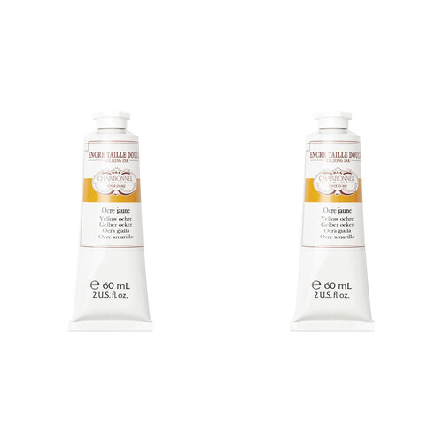 2PK Charbonnel 60ml Etching Ink Paint Tube S1 - Yellow Ochre