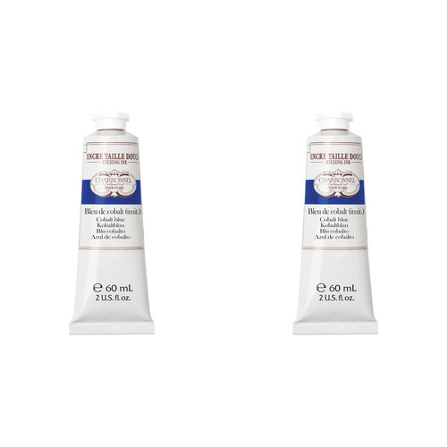2PK Charbonnel 60ml Etching Ink Paint Tube S2 - Cobalt Blue