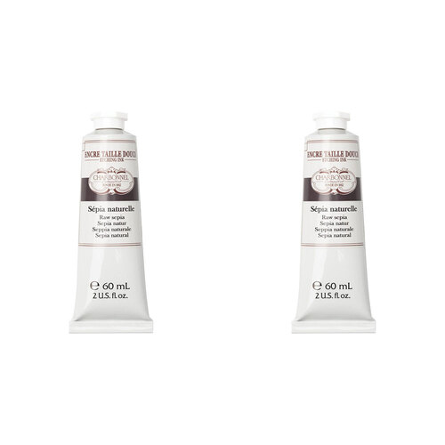 2PK Charbonnel 60ml Etching Ink Paint Tube S2 - Raw Sepia