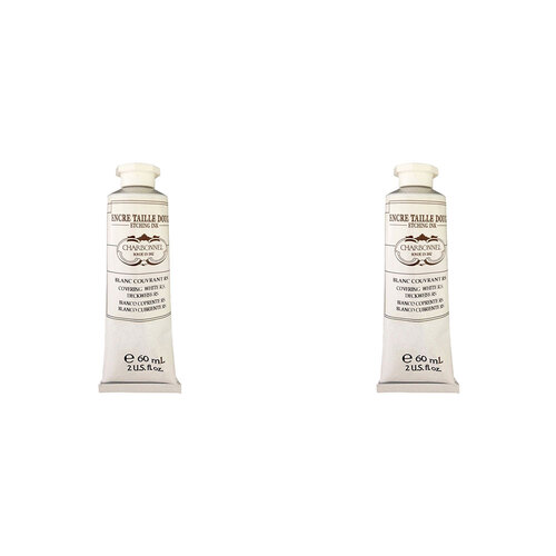 2PK Charbonnel 60ml Etching Ink Paint Tube S2 - Snow White RS