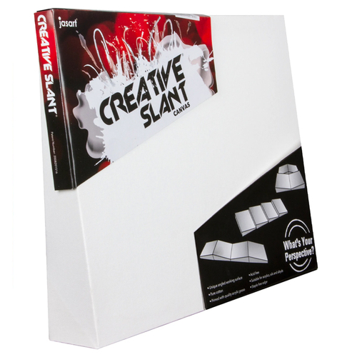 Jasart Creative 8x10" Blank Slant Painting Canvas - White