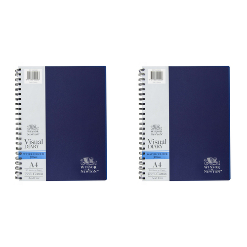2PK Winsor And Newton Double Wire Water Colour Visual Diary A4 300gsm