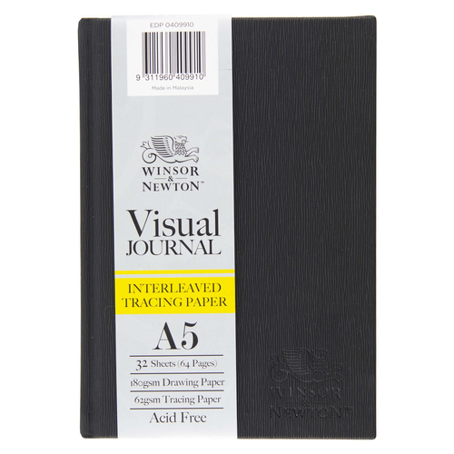 Winsor And Newton Hardbound Interleaved Tracing Paper Visual Journal A5