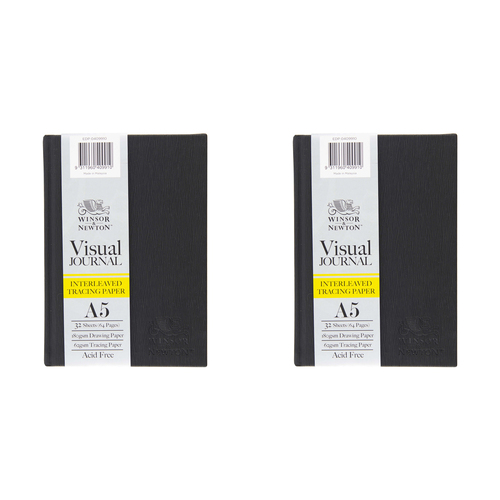 2PK Winsor And Newton Hardbound Interleaved Tracing Paper Visual Journal A5