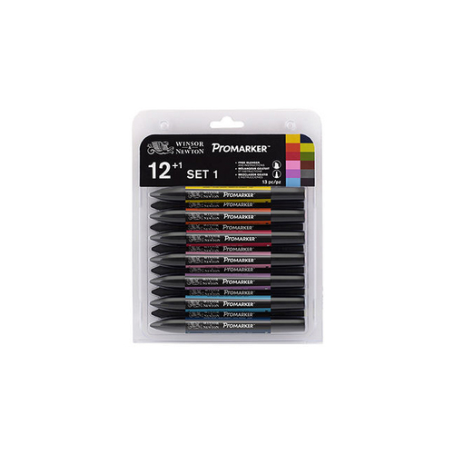 13pc Winsor & Newton ProMarker Colouring Marker - Set 2