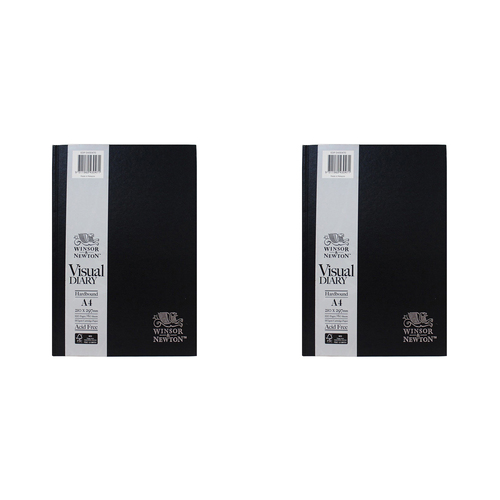 2PK Winsor And Newton Hard Bound Visual Diaries A4 FSC MIX CREDIT