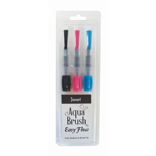 3pc Jasart Easy Flow Aqua Brush Watercolour Painting Pen 25x7cm
