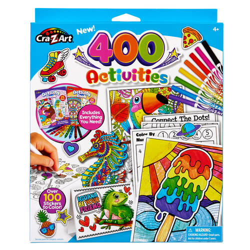 400pc Cra-Z-Art Stationery Kids Crafting Drawing All In One Activities Set 6y+