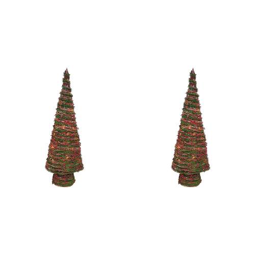 2PK LVD Led Christmas Tree Berry Delight Home Decor 60cm